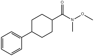 Cyclohexanecarboxamide, N-methoxy-N-methyl-4-phenyl- Struktur