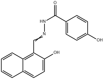 Benzoic acid, 4-hydroxy-, 2-[(2-hydroxy-1-naphthalenyl)methylene]hydrazide 结构式