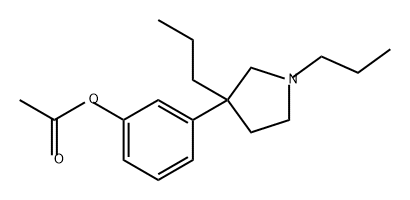 Phenol, 3-(1,3-dipropyl-3-pyrrolidinyl)-, 1-acetate Structure