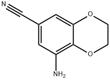 1,4-Benzodioxin-6-carbonitrile, 8-amino-2,3-dihydro- 化学構造式