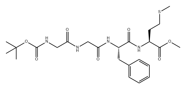 L-Methionine, N-[(1,1-dimethylethoxy)carbonyl]glycylglycyl-L-phenylalanyl-, methyl ester (9CI) Structure