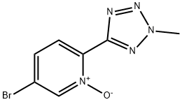 Pyridine, 5-bromo-2-(2-methyl-2H-tetrazol-5-yl)-, 1-oxide 化学構造式