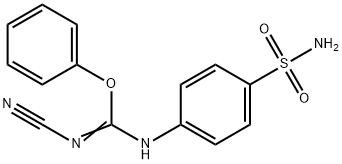 Carbamimidic acid, N-[4-(aminosulfonyl)phenyl]-N'-cyano-, phenyl ester 结构式