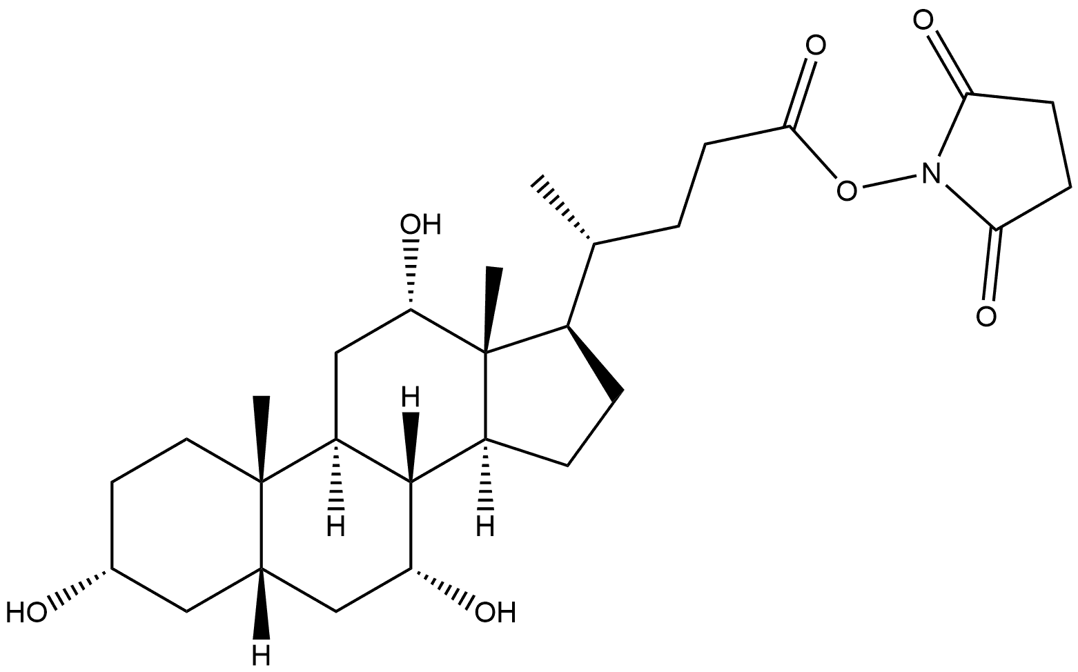 2,5-Pyrrolidinedione, 1-[[(3α,5β,7α,12α)-3,7,12-trihydroxy-24-oxocholan-24-yl]oxy]- Structure