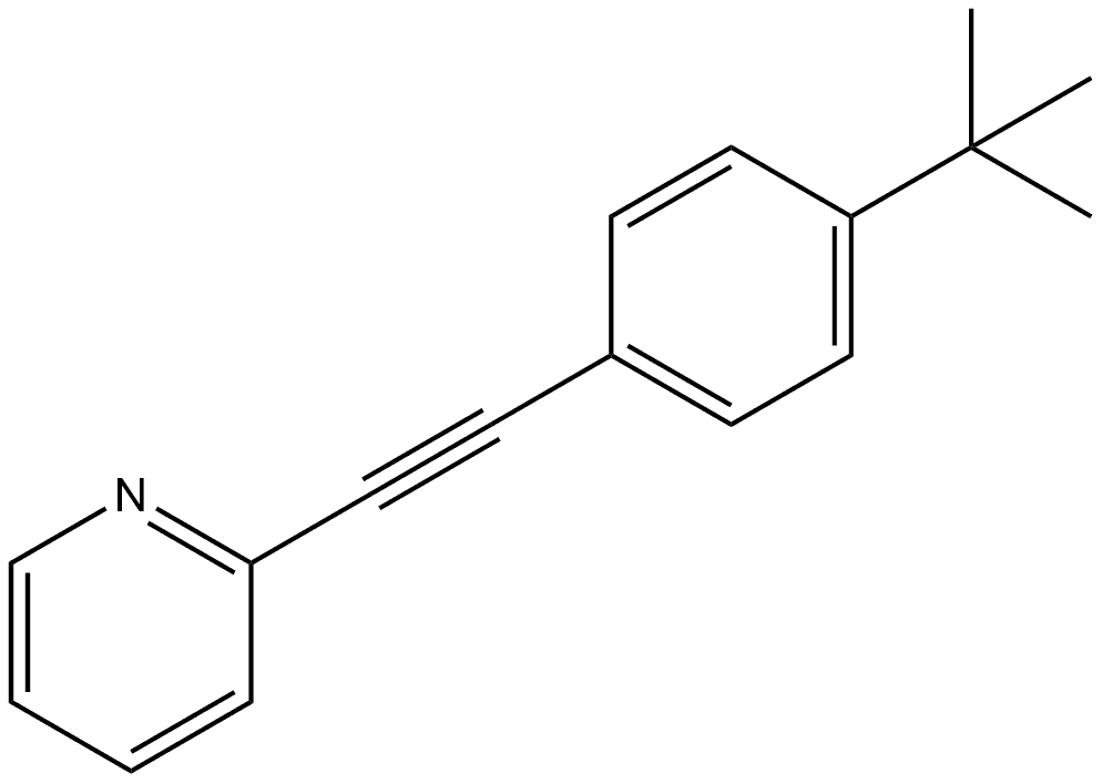 2-[2-[4-(1,1-Dimethylethyl)phenyl]ethynyl]pyridine 结构式