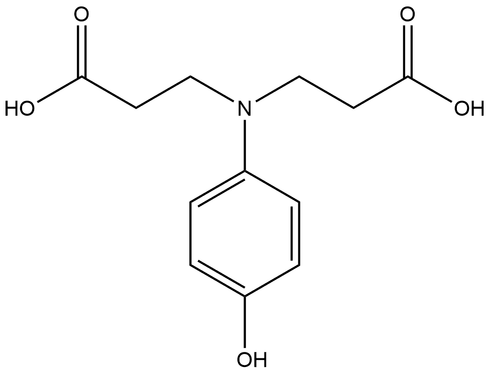 β-Alanine, N-(2-carboxyethyl)-N-(4-hydroxyphenyl)- Structure