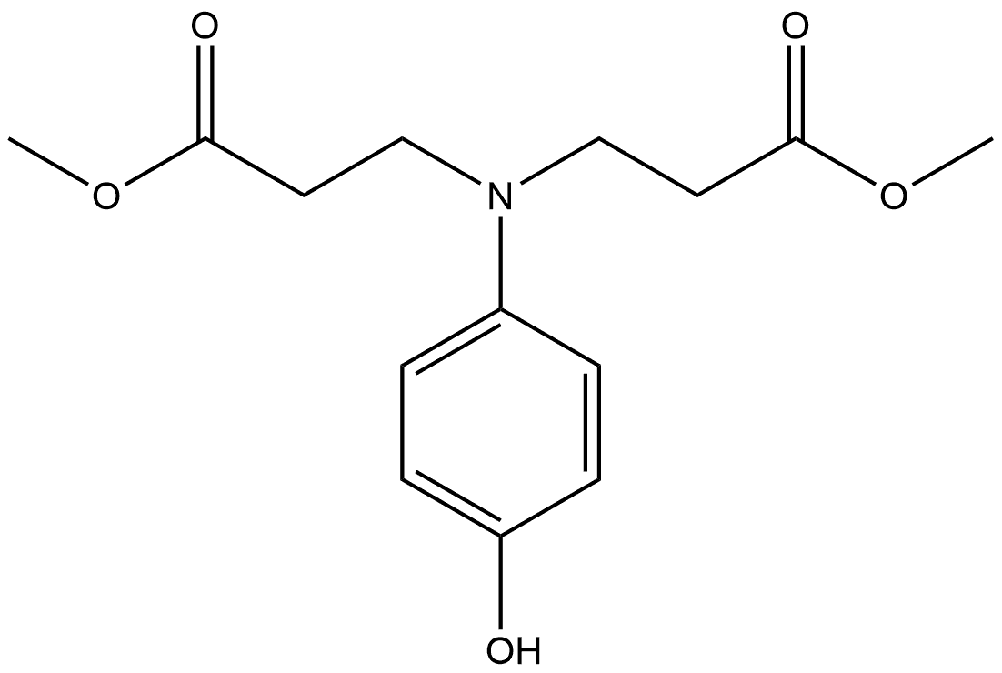 N-(4-Hydroxyphenyl)-N-(3-methoxy-3-oxopropyl)-β-alanine methyl ester 结构式