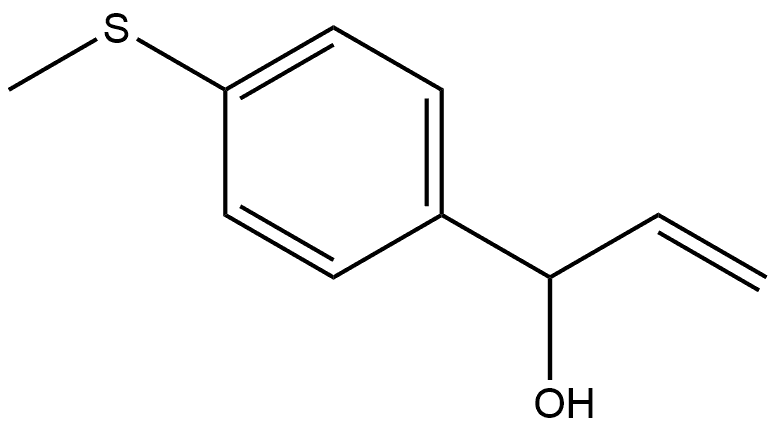Benzenemethanol, α-ethenyl-4-(methylthio)- Structure