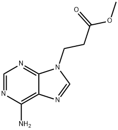 6-アミノ-9H-プリン-9-プロパン酸メチル 化学構造式