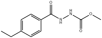 Hydrazinecarboxylic acid, 2-?(4-?ethylbenzoyl)?-?, methyl ester Structure
