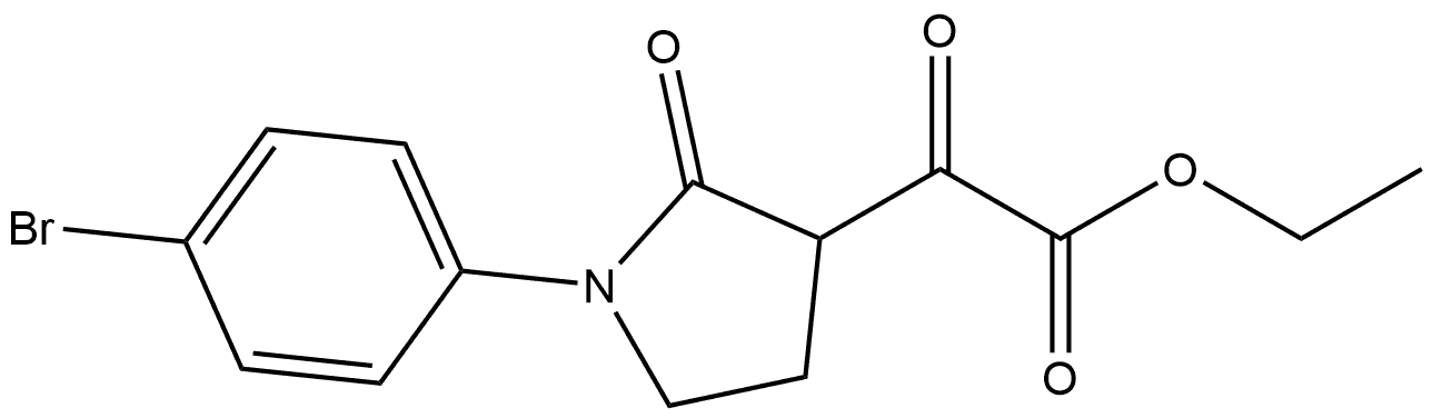 ethyl 2-[1-(4-bromophenyl)-2-oxopyrrolidin-3-yl]-2-oxoacetate Struktur
