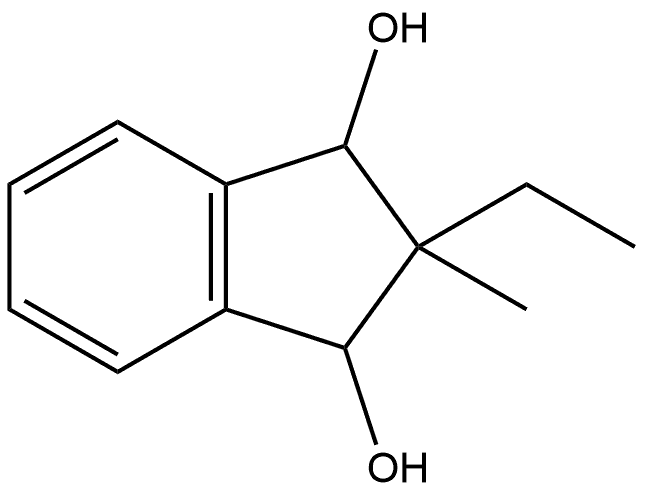 2-ethyl-2-methyl-1,3-dihydroindene-1,3-diol Struktur