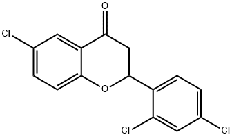 6-Chloro-2-(2,4-dichlorophenyl)chroman-4-one Struktur