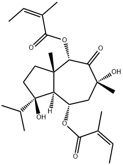 Bis[(Z)-2-methyl-2-butenoic acid](1R,8aR)-decahydro-1,6α-dihydroxy-3aβ,6-dimethyl-1-(1-methylethyl)-5-oxo-4α,8α-azulenediyl ester
