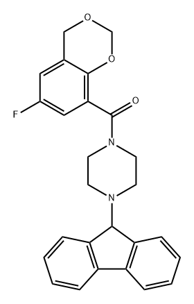 Methanone, [4-(9H-fluoren-9-yl)-1-piperazinyl](6-fluoro-4H-1,3-benzodioxin-8-yl)-|