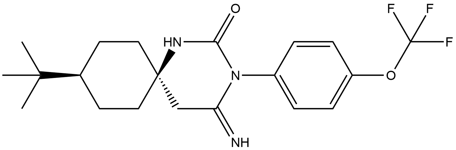 Trans-9-tert-butyl-4-imino-3-[4-(trifluoromethox)phenyl]-l.3-diazaspiror[5.5]-undecan-2-one,706813-22-1,结构式