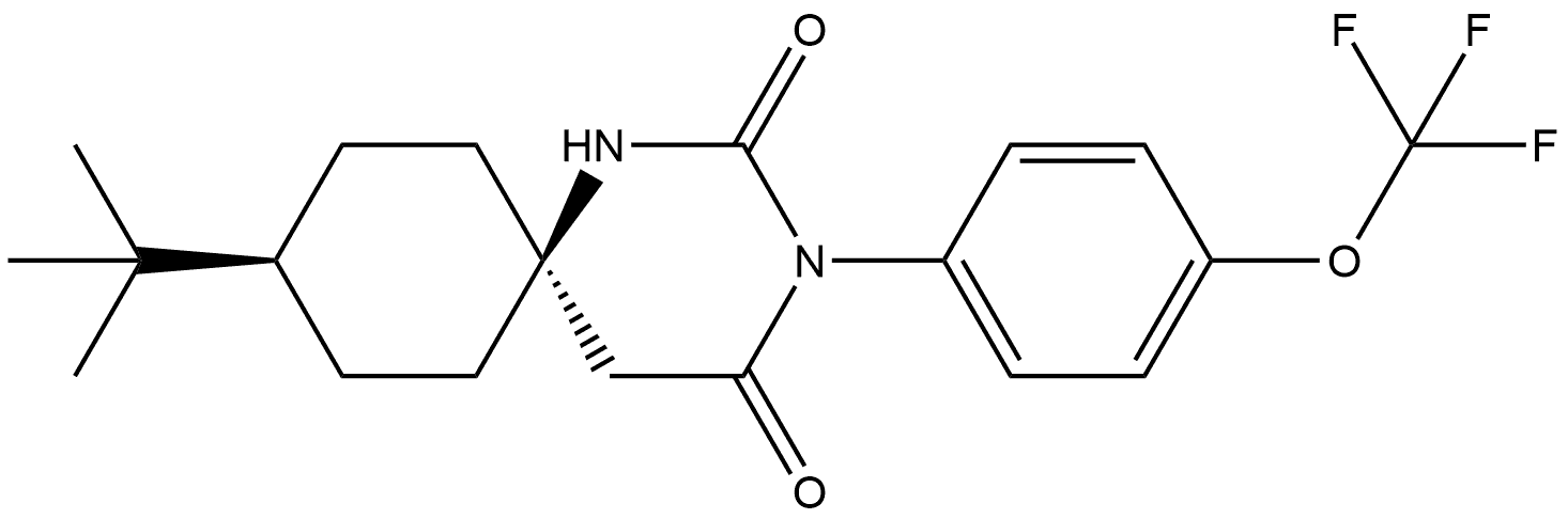 Trans-9-tert-butyl-3-[4-(trifluoromethoxy)phenyl]-l,3-diazaspiro[5.5l-undecane-2,4-dione Structure