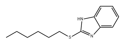 1H-Benzimidazole, 2-(hexylthio)- 化学構造式