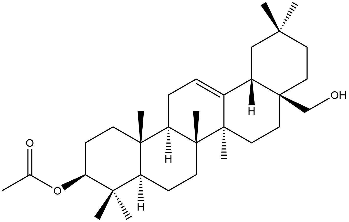 Olean-12-ene-3,28-diol, 3-acetate, (3β)- 结构式