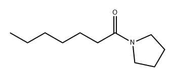 1-Heptanone, 1-(1-pyrrolidinyl)- 化学構造式