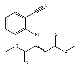 2-Butenedioic acid, 2-[(2-cyanophenyl)amino]-, 1,4-dimethyl ester 结构式