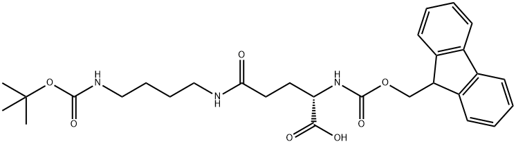 14-Oxa-2,7,12-triazahexadecanoic acid, 3-carboxy-15,15-dimethyl-6,13-dioxo-, 1-(9H-fluoren-9-ylmethyl) ester, (3S)- Structure