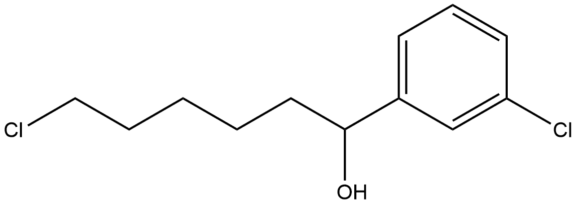 Benzenemethanol, 3-chloro-α-(5-chloropentyl)- Struktur