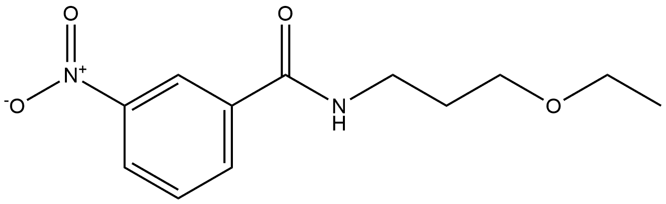 N-(3-ethoxypropyl)-3-nitrobenzamide 结构式