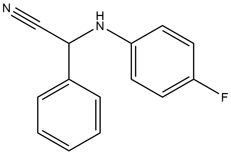 Benzeneacetonitrile, α-[(4-fluorophenyl)amino]- 化学構造式