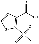 3-Thiophenecarboxylic acid, 2-(methylsulfonyl)- Struktur