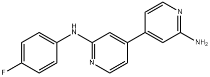 [4,4'-Bipyridine]-2,2'-diamine, N2-(4-fluorophenyl)-,712268-42-3,结构式