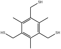 1,3,5-Benzenetrimethanethiol, 2,4,6-trimethyl- Struktur