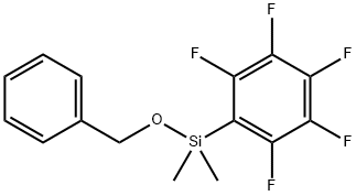 Benzene, 1-[dimethyl(phenylmethoxy)silyl]-2,3,4,5,6-pentafluoro- Structure