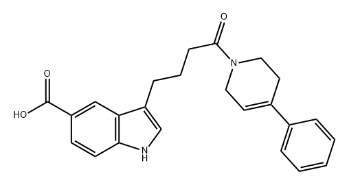 1H-Indole-5-carboxylic acid, 3-[4-(3,6-dihydro-4-phenyl-1(2H)-pyridinyl)-4-oxobutyl]-