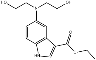 Ethyl 5-(bis(2-hydroxyethyl)amino)-1H-indole-3-carboxylate Struktur