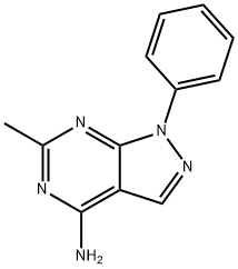 6-Methyl-1-phenyl-1H-pyrazolo[3,4-d]pyrimidin-4-amine 结构式