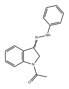 3H-Indol-3-one, 1-acetyl-1,2-dihydro-, 3-(2-phenylhydrazone),71554-64-8,结构式