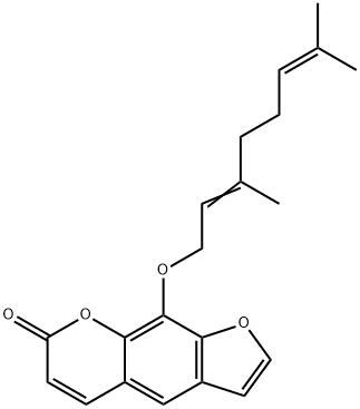 7H-Furo[3,2-g][1]benzopyran-7-one, 9-[(3,7-dimethyl-2,6-octadien-1-yl)oxy]- Struktur