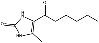 2H-Imidazol-2-one, 1,3-dihydro-4-methyl-5-(1-oxohexyl)- Structure