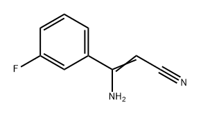 2-Propenenitrile, 3-amino-3-(3-fluorophenyl)- 化学構造式