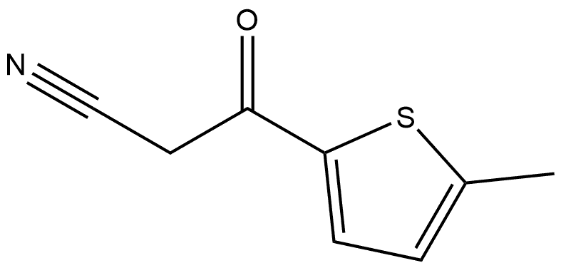 3-(5-methylthiophen-2-yl)-3-oxopropanenitrile Struktur
