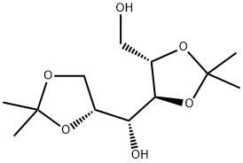 2,3:5,6-Bis-O-(1-methylethylidene)-D-glucitol 化学構造式