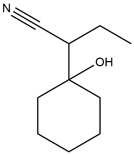 Cyclohexaneacetonitrile, α-ethyl-1-hydroxy- Structure