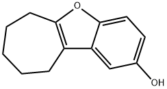 6H-Benzo[b]cyclohepta[d]furan-2-ol, 7,8,9,10-tetrahydro- Structure