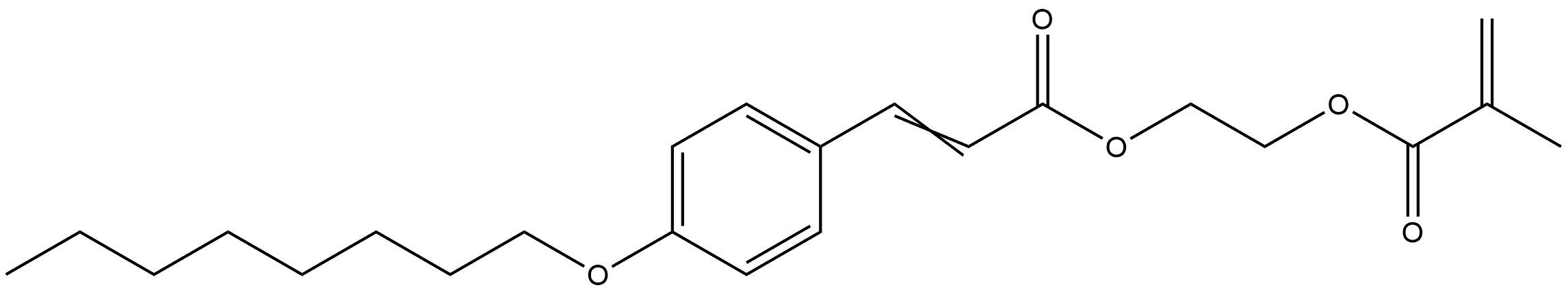 2-[[3-[4-(Octyloxy)phenyl]-1-oxo-2-propen-1-yl]oxy]ethyl 2-methyl-2-propenoate,71931-50-5,结构式