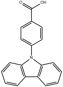Benzoic acid, 4-(9H-carbazol-9-yl)- Struktur