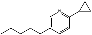 Pyridine, 2-cyclopropyl-5-pentyl- Structure
