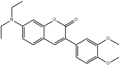 2H-1-Benzopyran-2-one, 7-(diethylamino)-3-(3,4-dimethoxyphenyl)-,720673-80-3,结构式