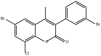 720676-33-5 2H-1-Benzopyran-2-one, 6-bromo-3-(3-bromophenyl)-8-chloro-4-methyl-
