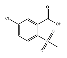 Benzoic acid, 5-chloro-2-(methylsulfonyl)- Structure